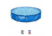 Круглый каркасный бассейн Bestway 366х76см+фильтр-насос, 56681